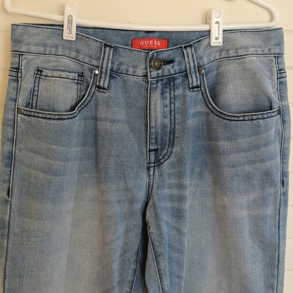 Guess Mens Light Wash Halsted Fit Jeans 